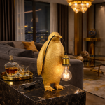 Lampa stołowa Pingwin złota 60 cm 3