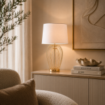 Lampa stołowa Pretty ażurowa złota srebrna - Item International 2