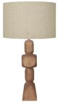 Lampa stołowa Pueblo z drewna mango - Item International 1