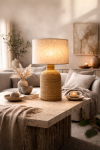 Lampa stołowa Selva pleciona boho 52 cm 3