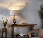 Lampa stołowa Woodland drewniana 65 cm  - Item International 2