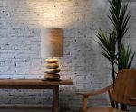 Lampa stołowa Woodland stone drewniana - Item International 2
