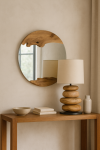 Lampa stołowa Woodland stone drewniana - Item International 3