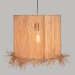 Lampa sufitowa Boho Havana z rafii  2