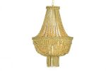 Lampa sufitowa Boho z drewnianymi perłami natur 60 cm 2