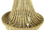 Lampa sufitowa Boho z drewnianymi perłami natur 73 cm - Item International 3