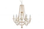Lampa sufitowa kandelabr z drewnianymi perłami  - Item International 1