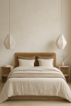 Lampa sufitowa Mallorca z lnu 56 cm - Item International 2