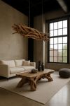 Lampa sufitowa Woodland drewniana 190 cm - Item International 2
