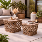 Latarenki Pufy Kosze zestaw 2 sztuki - Inart 3