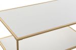 Ława Art Deco złota z półką - Item International 3