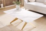Ława Art Living 130 cm biały marmur - Invicta Interior 4