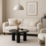 Ława czarna okrągła Modern  - Item International 1