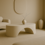 Ława drewniana Arco Japandi mango 1