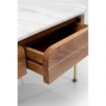 Ława drewniana Grace z marmurowym blatem 110 cm - Kare Design 11