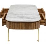 Ława drewniana Grace z marmurowym blatem 110 cm - Kare Design 6