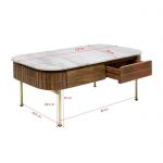 Ława drewniana Grace z marmurowym blatem 110 cm - Kare Design 15