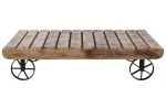 Ława Drift z drewna mango na kółkach 2