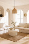 Ława okrągła Cement biała ivory - Item International 1