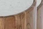 Ława okrągła drewniana Modern z marmurowym blatem 5