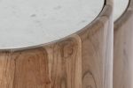 Ława okrągła drewniana Modern z marmurowym blatem - Item International 5