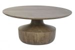 Ława okrągła stolik z drewna mango 90 cm 1