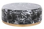 Ława stolik okrągły marmur czarny - Item International 1
