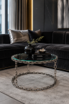 Ława stolik szklany Chains 65cm - Invicta Interior 2