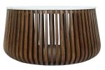 Ława Stripes marmur drewno mango 90 cm - Item International 2