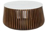 Ława Stripes marmur drewno mango 90 cm - Item International 3