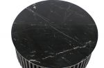 Ława Stripes marmur drewno mango 90 cm czarna - Item International 4