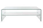 Ława szklana Clear Club 120 cm z półką 1