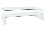 Ława szklana Clear Club 120 cm z półką 2