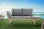 Sofa ogrodowa Modular drewno akacjowe szara - Invicta Interior 10