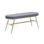 Ławka Ottoman szary aksamitny  1