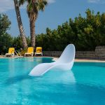 Leżanka ogrodowa Lounge Sirio biała 7
