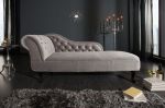 Leżanka Szezlong Chesterfield Recamiere srebrna szara  - Invicta Interior 10