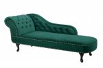 Leżanka Szezlong Chesterfield zielony szmaragdowy aksamit - Invicta Interior 1