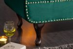 Leżanka Szezlong Chesterfield zielony szmaragdowy aksamit - Invicta Interior 9