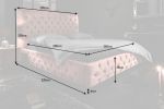 Łóżko Paris 160x200 cm aksamitne różowe - Invicta Interior 6