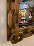 Lustro Chain drewniane  - Inart 3