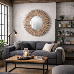 Lustro Farm drewniane 88cm 2