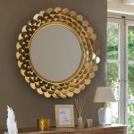 Lustro Kwiat glamour złote 91cm - Atmosphera 2