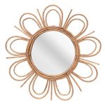 Lustro Boho Kwiatek rattanowe - Inart 1