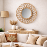 Lustro ratanowe Boho Bloom 50cm - Atmosphera 2