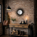 Lustro ratanowe Boho Sommer 76cm czarne - Atmosphera 3