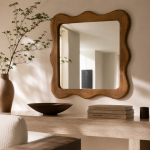 Lustro ścienne Wave drewno mango 69 cm 3