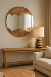 Lustro ścienne Woodland drewniane 100 cm - Item International 3