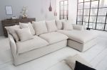 Narożnik Sofa Heaven rustykalny lniany kolor natur  - Invicta Interior 1