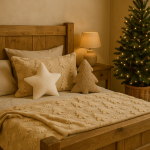 Narzuta koc dekoracyjny Winter Forest beżowy 4